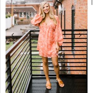 New! Gorgeous coral paisley dress